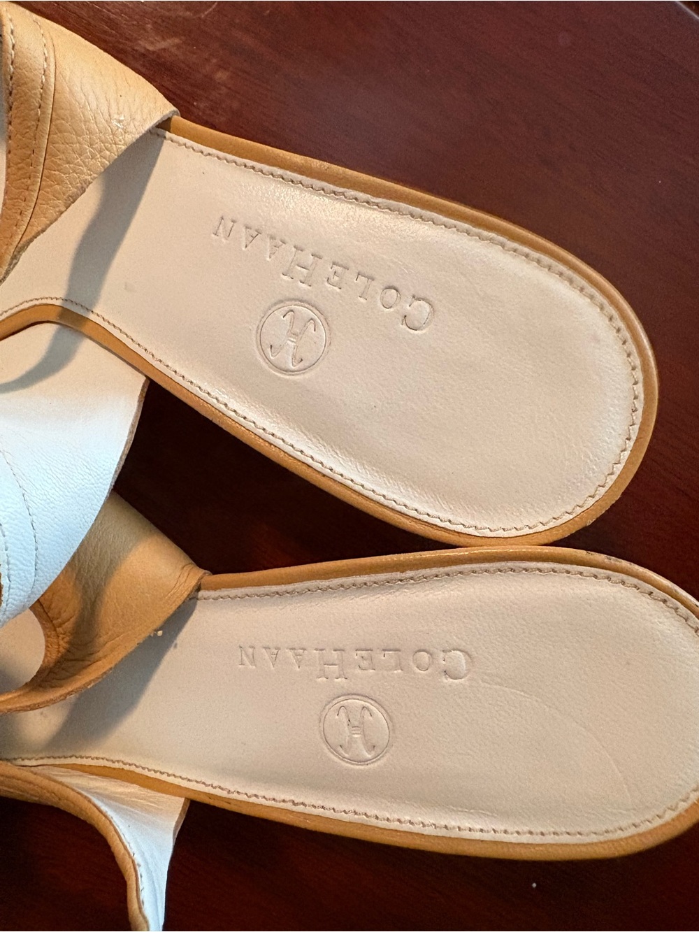Cole Haan Tan Leather Tassel Slingbacks - Picture 2 of 5
